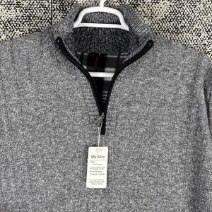 Mylldey Long Sleeve 1/4 Zip Sweater Mens Large Academia‎ Preppy School NEW